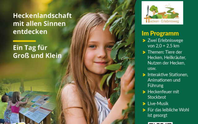 Plakat Familientag am Hecken-Erlebnisweg